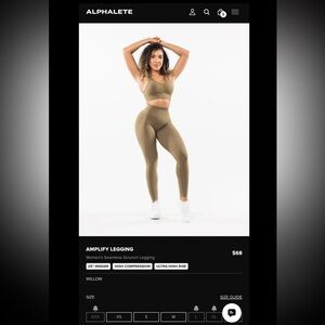 Alphalete Amplify Seamless Scrunch Legging